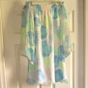 NWT Lily Pulitzer off the shoulder Silk Dress